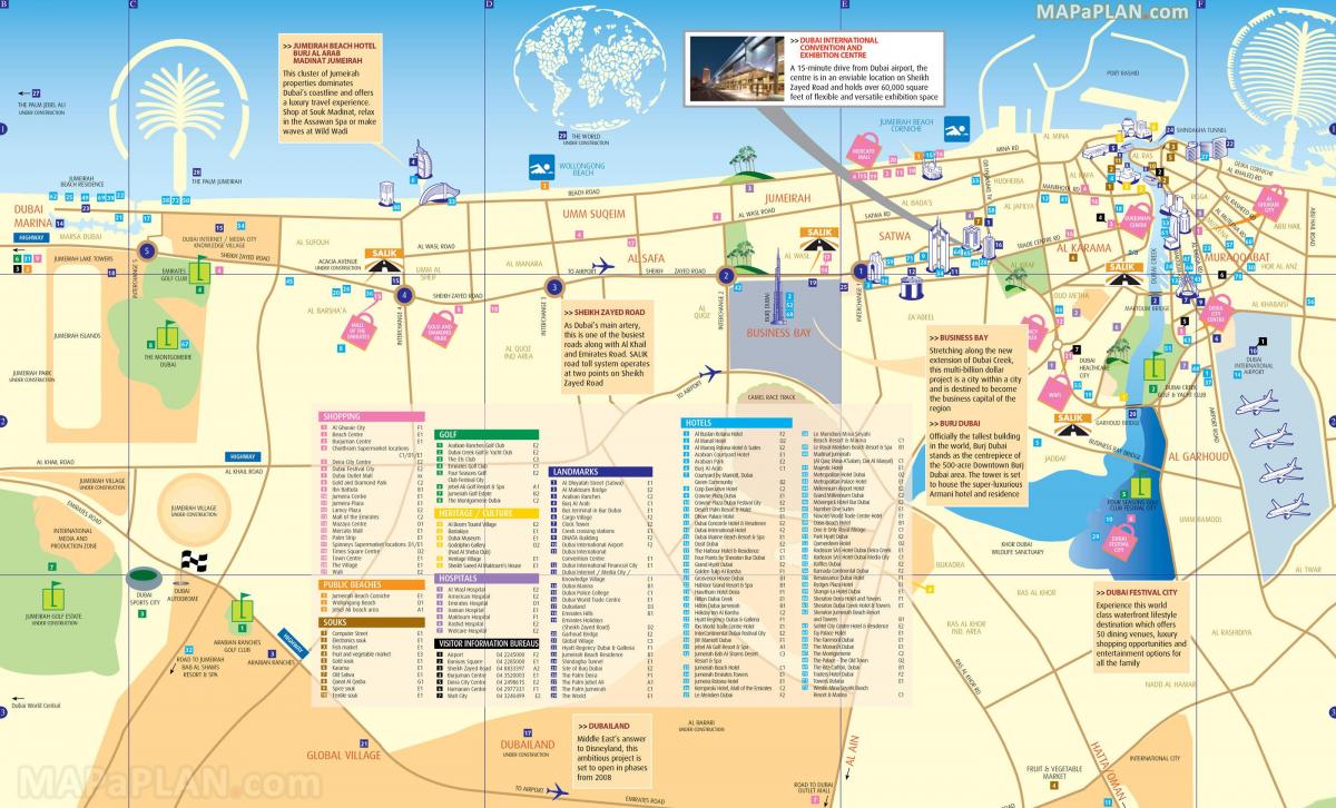 туристическа карта на Дубай