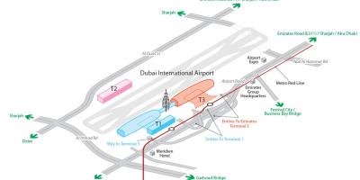 Летище Дубай картата