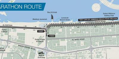 Карта Дубайском маратон