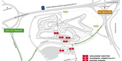 Карта на Дубай мотор Сити