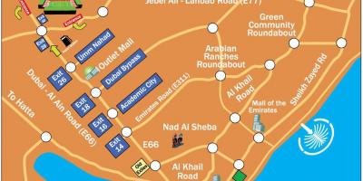 Ръгби Дубай местоположението на картата