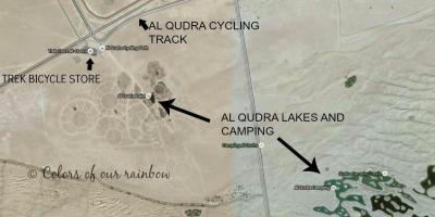 Ал Кудра езерото местоположението на картата