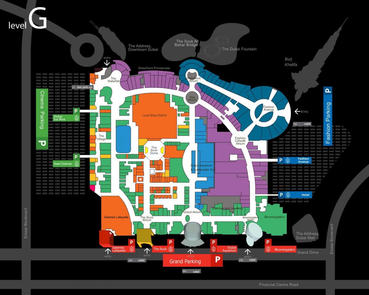 карта на Dubai Mall