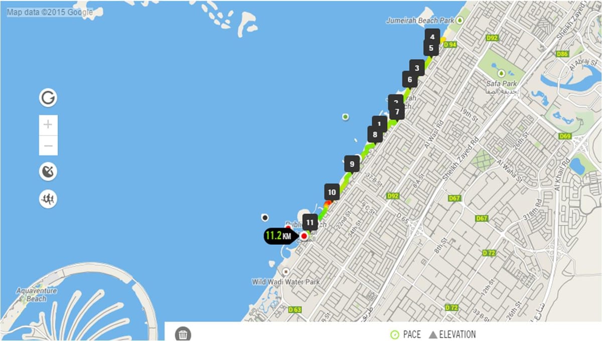 Jumeirah Beach неблагодарна картата