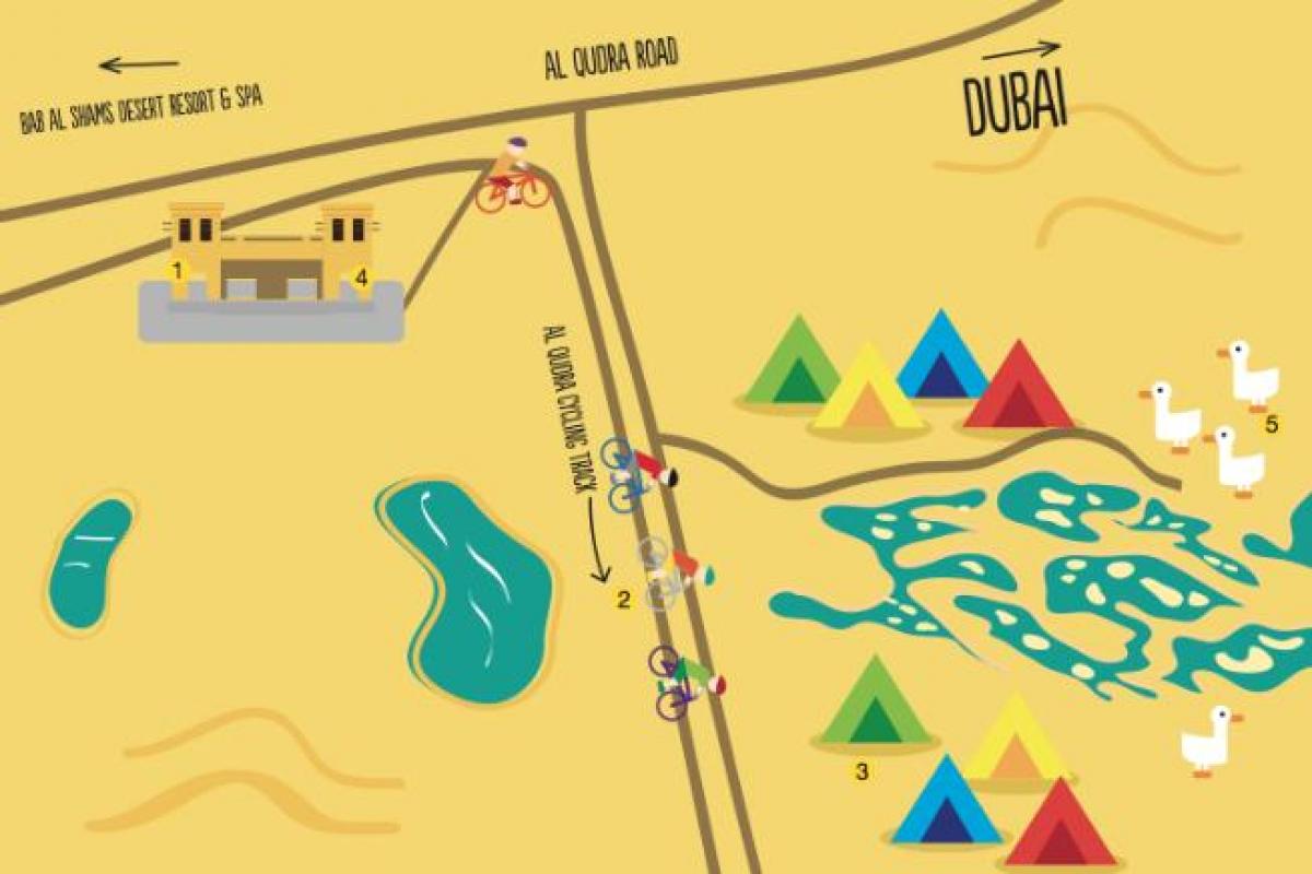 карта на езерото Ал-Кудра маршрут