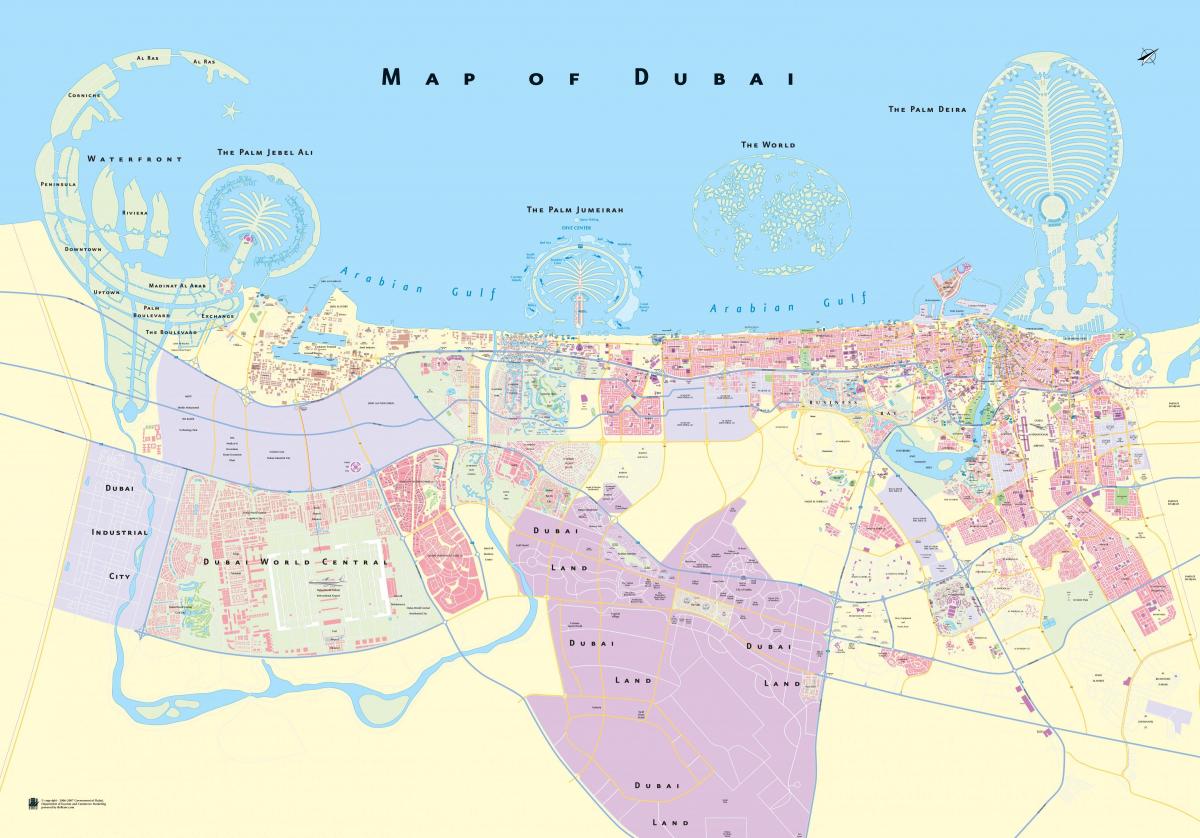 карта на град Дубай