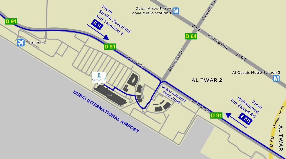 карта на свободна зона на летище на Дубай