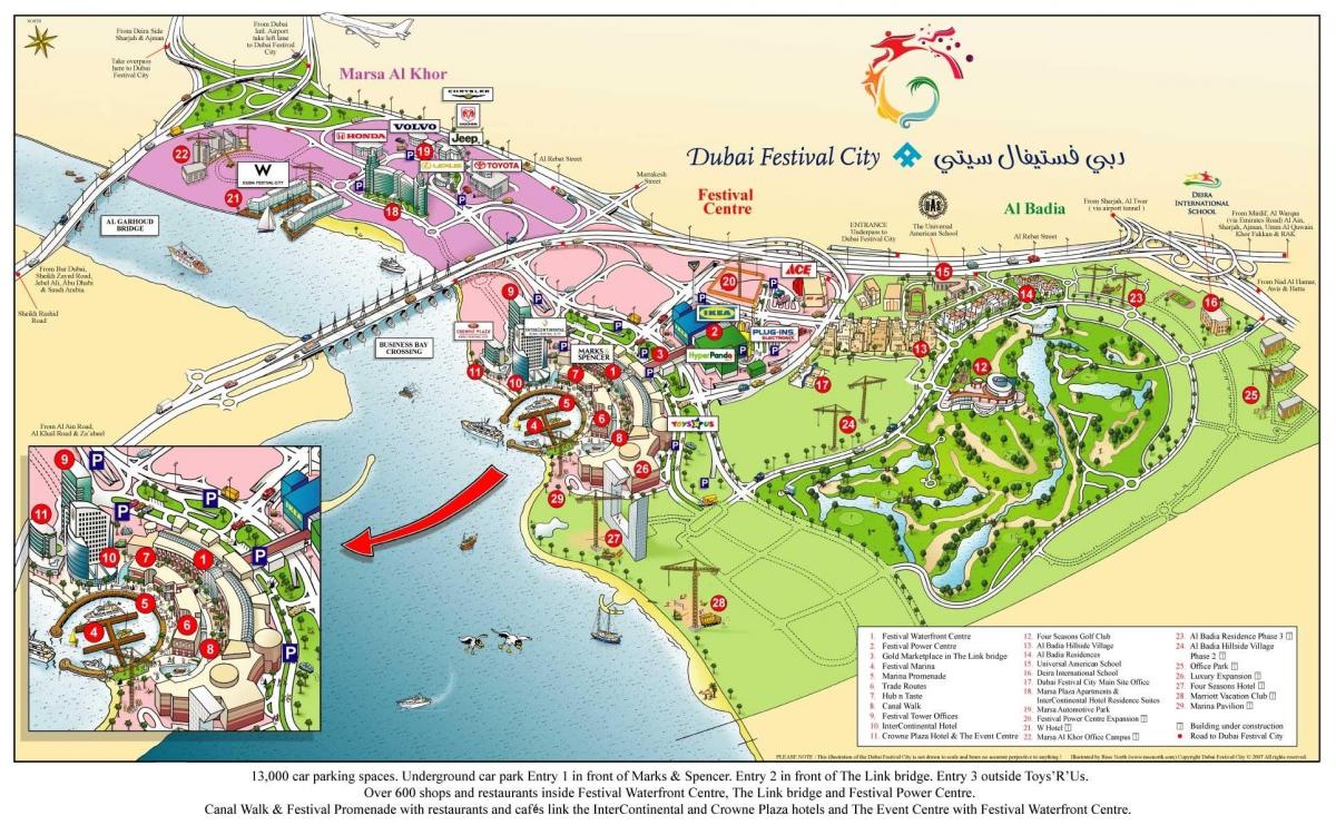 Дубай, карта на фестивала