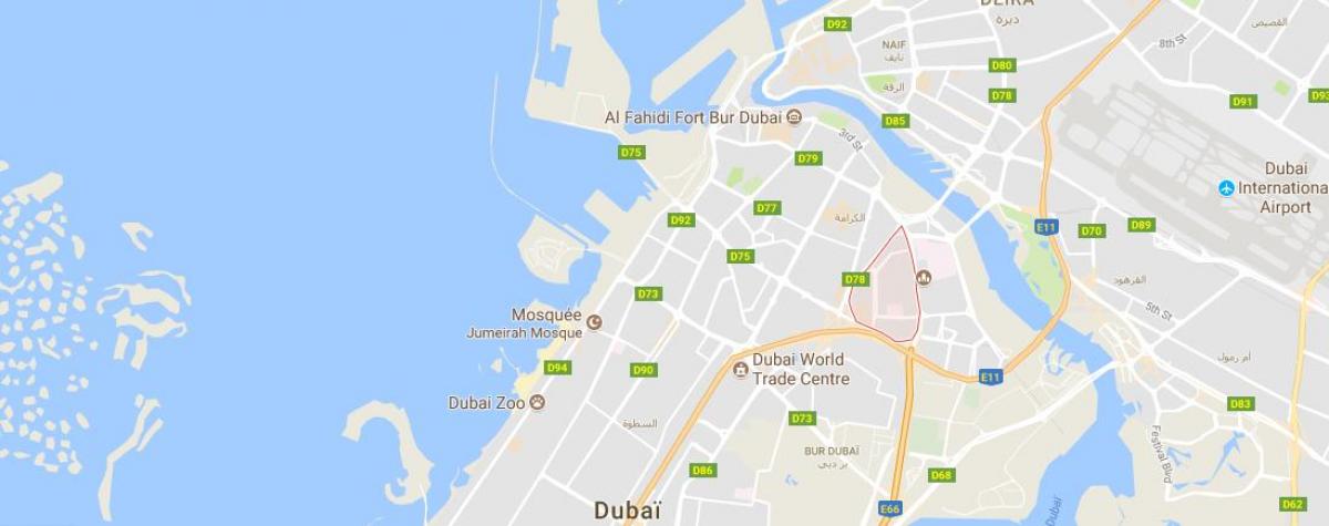 карта на Оуд Мета Дубай