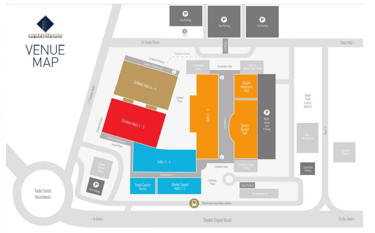 карта на Dubai Mall паркинг