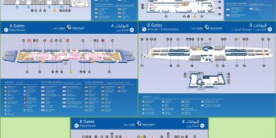 Терминал 3 на летище Дубай картата